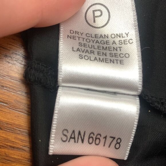 BCBGMaxAzria Strapless Silk Cocktail Dress Black and White Size 6 - Picture 7 of 8